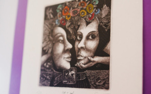 Plansza z XII Międzynarodowej Wystawy Ekslibrisów i Małych Form Graficznych Kwiaty. Poeci Ziemi