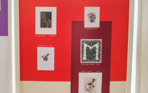 Plansza z XII Międzynarodowej Wystawy Ekslibrisów i Małych Form Graficznych Kwiaty. Poeci Ziemi