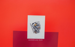 Plansza z XII Międzynarodowej Wystawy Ekslibrisów i Małych Form Graficznych Kwiaty. Poeci Ziemi