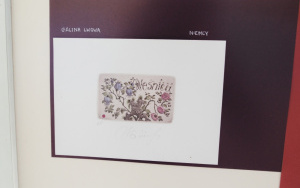 Plansza z XII Międzynarodowej Wystawy Ekslibrisów i Małych Form Graficznych Kwiaty. Poeci Ziemi