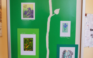 Plansza z XII Międzynarodowej Wystawy Ekslibrisów i Małych Form Graficznych Kwiaty. Poeci Ziemi