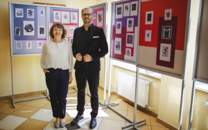 Beata Szukalska-Woźnicka i Staszek Król z Oleśnickiej Biblioteki Publicznej im. M. Reja