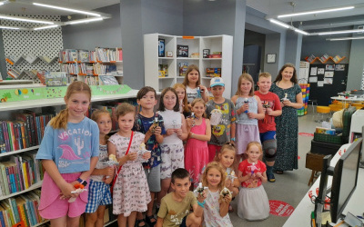 Uczestnicy zajęć w ramach akcji "Sowie lato"