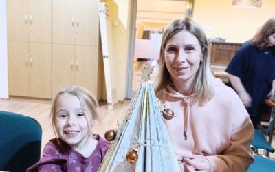 Uczestnicy zajęć w ramach współpracy ze społecznością ukraińską