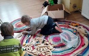 Uczestnicy zajęć w ramach współpracy ze społecznością ukraińską