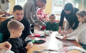Uczestnicy zajęć w ramach współpracy ze społecznością ukraińską