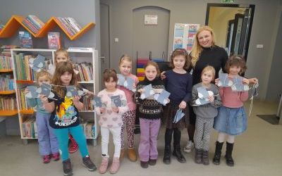 Uczestnicy zajęć feryjnych "Na Łyżwy"