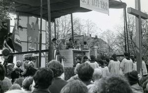 Skwer przy ul. Daszyńskiego, 1981 r.