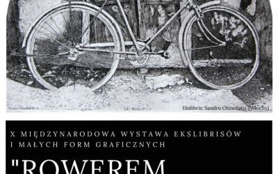 Plakat promujący X międzynarodową wystawę ekslibrisów i małych form graficznych "Rowerem bliżej natury"