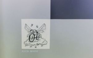 Plansza z X międzynarodowej wystawy ekslibrisów i małych form graficznych "Rowerem bliżej natury"