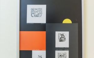 Plansza z X międzynarodowej wystawy ekslibrisów i małych form graficznych "Rowerem bliżej natury"