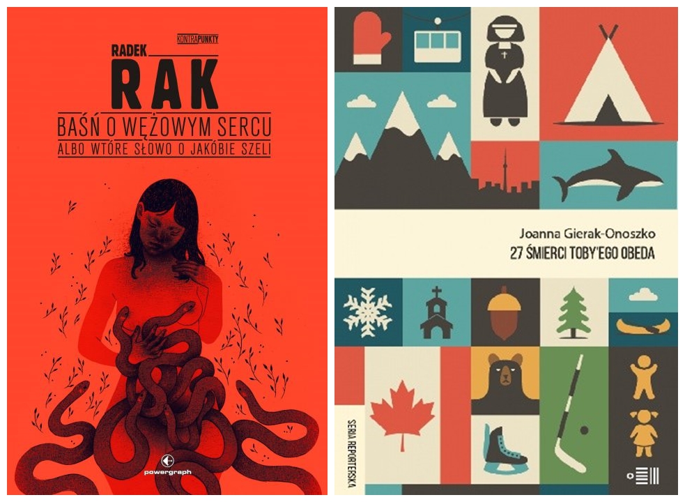 Okładki nagrodzonych książek w konkursie Nike 2020