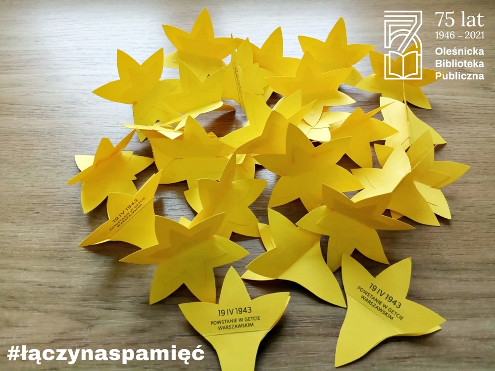Papierowe żonkile - symbol powstania w getcie warszawskim